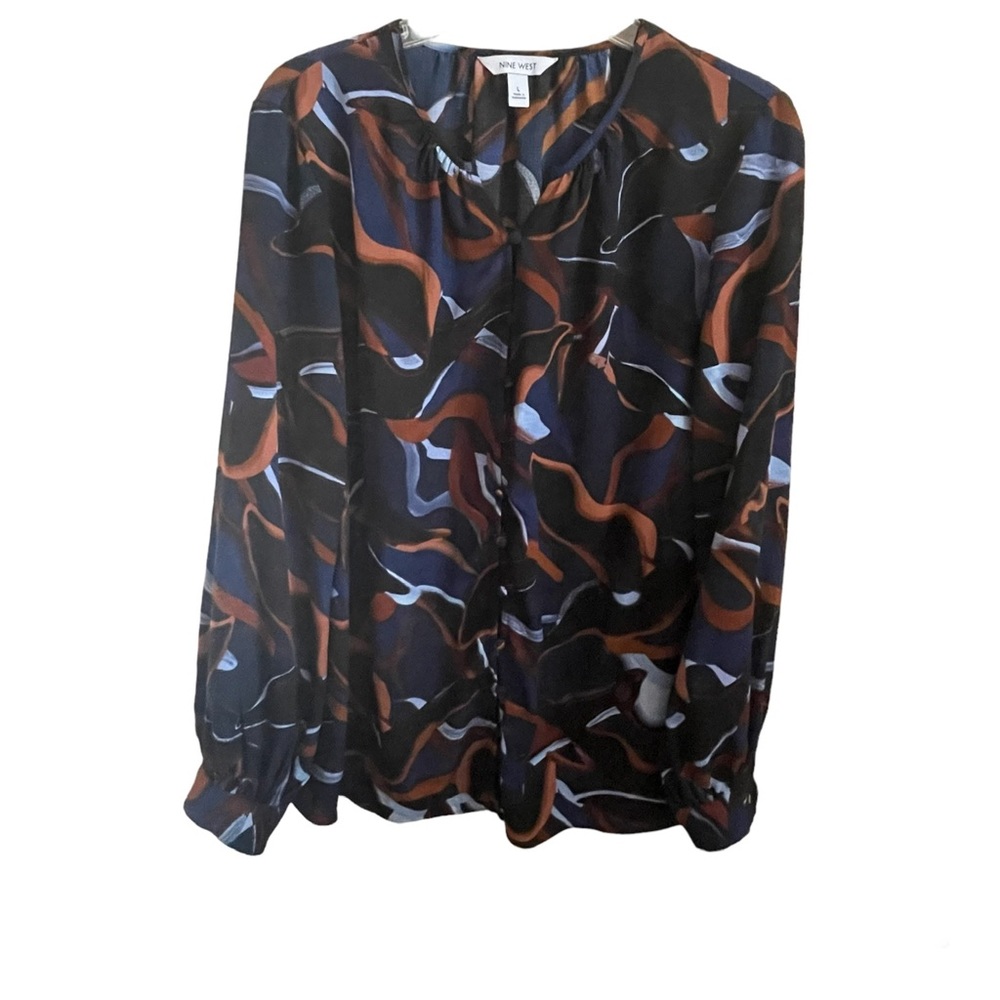 Nine West Long Sleeve Blouse - L